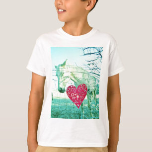 White Horse Red Heart Valentine Tee