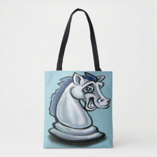 White Horse Tote Bag Tygkasse