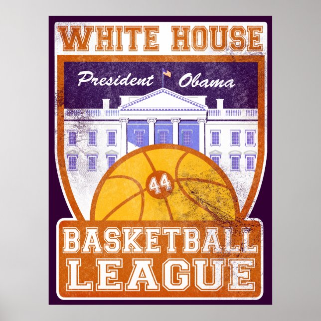 White House Basketball League Vintage affisch (Framsidan)