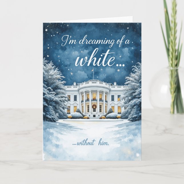 White House Christmas Card, Funny Anti-Trump Helgkort (Framsida)