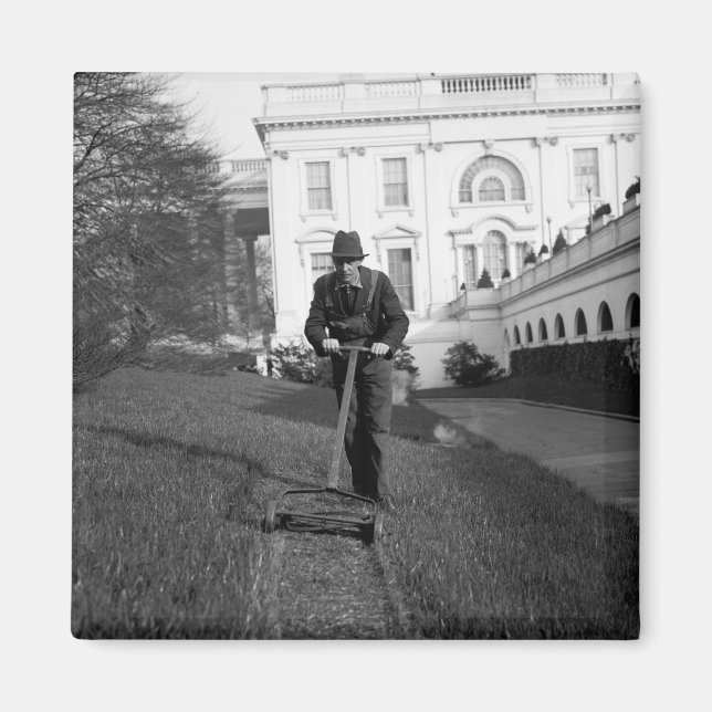 White House, grönt gräsmatta, 1930-talet Magnet (Framsidan)