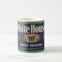 White House Kaffe Mugg Etikett