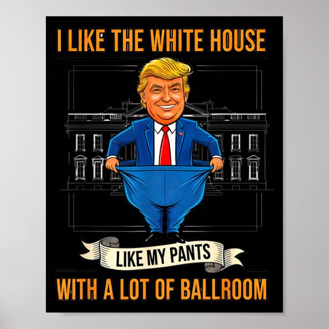 White House Like My Pants Ballroom Funny Litical M Poster (Framsidan)
