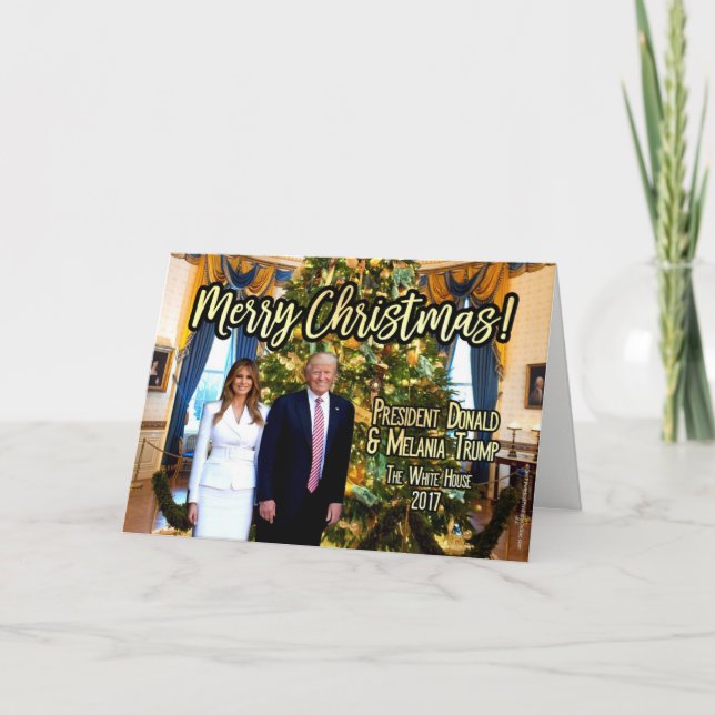 White House Melania Donald Trump-julkort Helgkort (Framsida)
