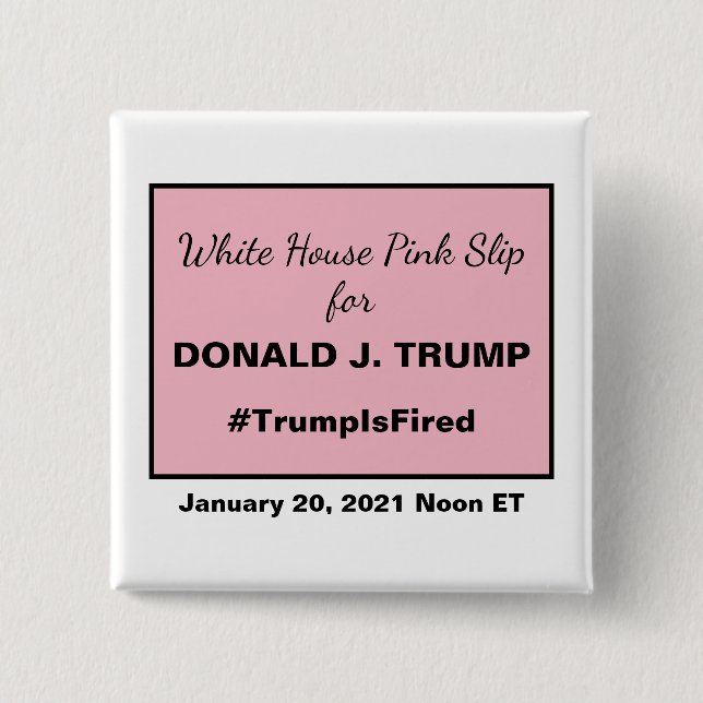 White House Rosa Slip President Donald Trump Fired Knapp (Framsida)