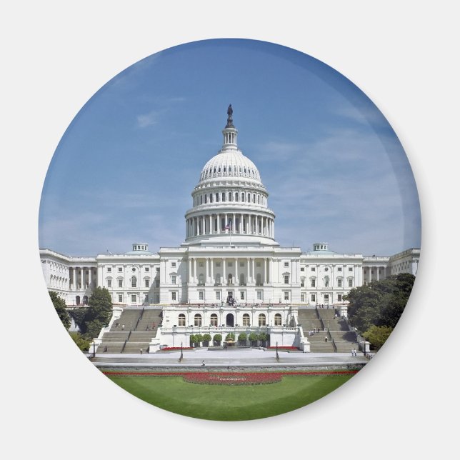 White House US Huvudstad Bygger Washington DC Magnet (Framsidan)