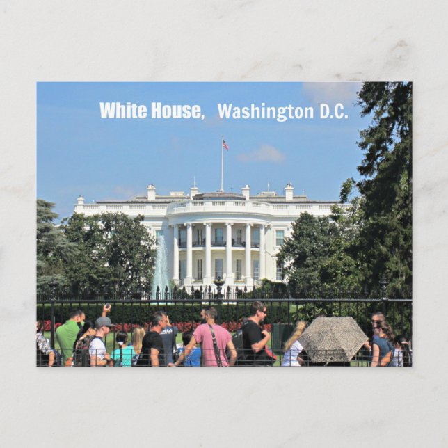 White House, Washington D.C. Vykort (Framsida)