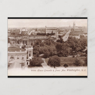 White House, Washington DC 1907 Vintage Vykort