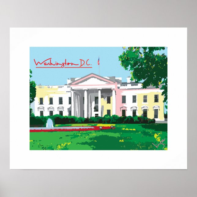 White House - Washington DC Coola Digital Poster (Framsidan)