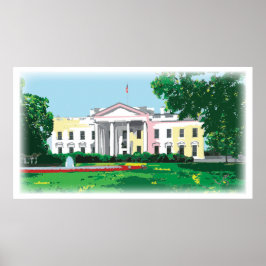 White House - Washington DC digital tavla Poster