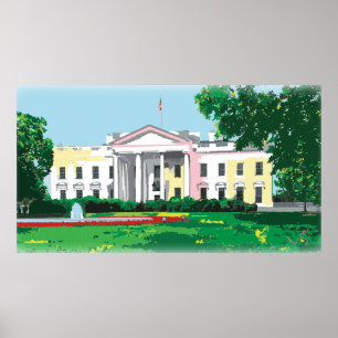 White House - Washington DC digital tavla Poster