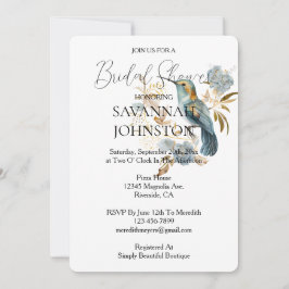 White Hummingbird Hydrangea Möhippa Inbjudningar