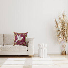 White Hummingbird på Red Kudde