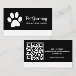 White Hund på Black Pet Grooming Service Visitkort