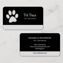 White Hund på Black Pet Grooming Service Visitkort