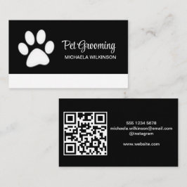 White Hund på Black Pet Grooming Service Visitkort