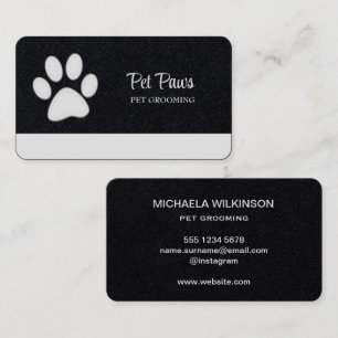 White Hund på Black Pet Grooming Service Visitkort