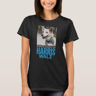 White Hundar för Harris Walz T Shirt