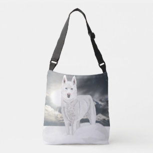 White Husky i Snö Axelväska