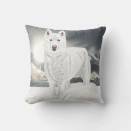 White Husky i Snö Kudde