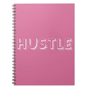 White Hustle Modern Typography Anteckningsbok