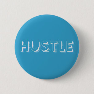 White Hustle Modern Typography Knapp