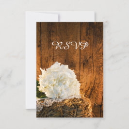 White Hydrangea Barn Wood Landsbyggsbröllop OSA