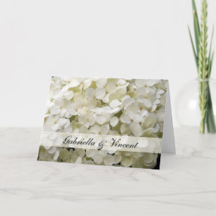 White Hydrangea Blommigt Bröllop Inbjudan