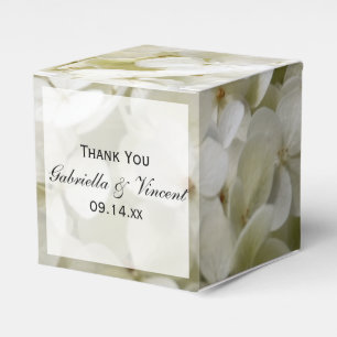 White Hydrangea Blommigt Bröllop Presentaskar