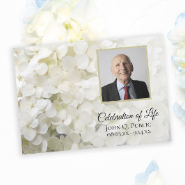 White Hydrangea Flowers Firande of Life Inbjudningar