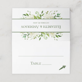 White Hydrangeas Bröllop Placeringskort