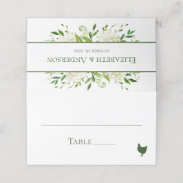 White Hydrangeas Bröllop Placeringskort