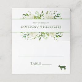 White Hydrangeas Bröllop Placeringskort