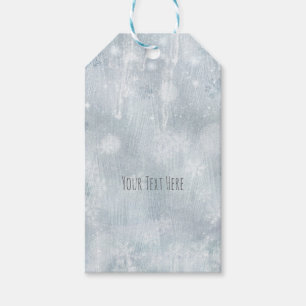 White Ice Snöflingor Winter Wonderland Presentetikett