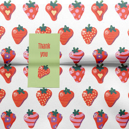 White Illustrated Strawberry