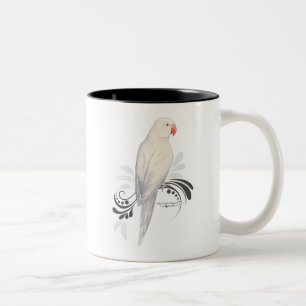 White Indian RingnackParrot Två-Tonad Mugg