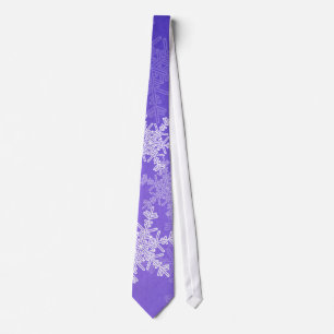White Indigo Snöflingor minimalistisk jul Namn Slips