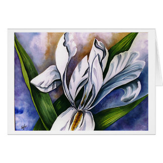White Iris 2 från Barbara Beck-Azar Hälsningskort