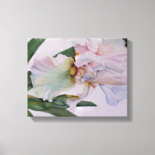 WHITE IRIS FLOWER WRAPPED CANVASTRYCK