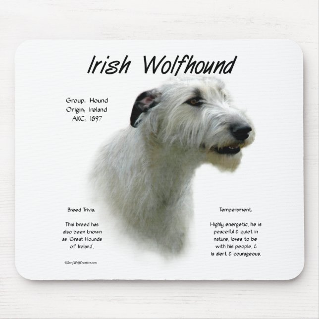 White Irish Wolfhound History Musmatta (Framsidan)