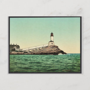 White Island Light, Shoals Isles, N.H. sällsynt Ph Vykort
