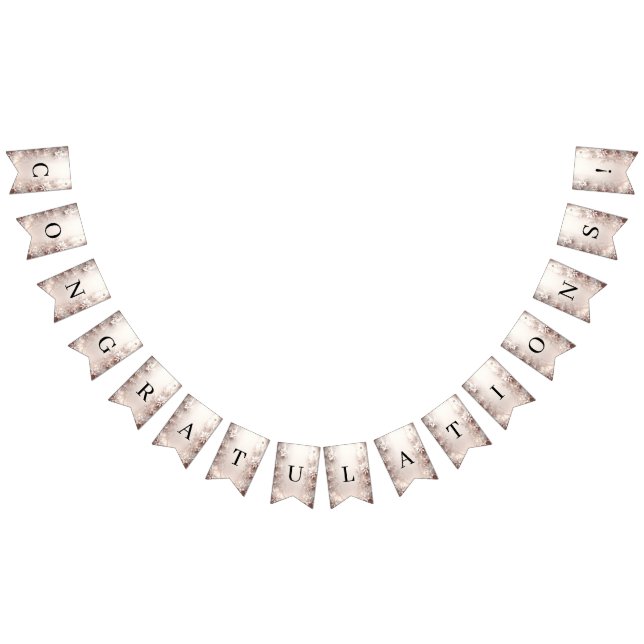 White Ivory Blommigt Bunting Flagga (Alla)