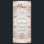 White Ivory Blommigt Menu Meny<br><div class="desc">White Ivory Blommigt Bröllop Menu</div>