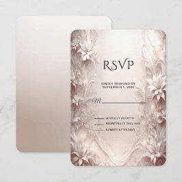 White Ivory Blommigt OSA kort
