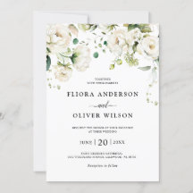 White Ivory Cream Ro Blommigt Botaniska Bröllop I