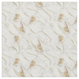White Ivory Silke och Ivory Champagne Pearls Tyg