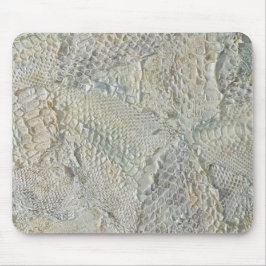 White Ivory Snakeskin Mousepad Musmatta