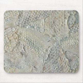 White Ivory Snakeskin Mousepad Musmatta