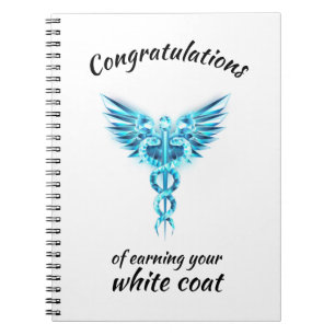 White Jacka Ceremony Crystal Medical Anteckningsbok