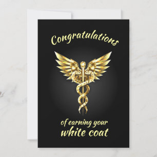 White Jacka Ceremony Guld Medical Inbjudningar